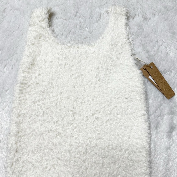 NWT Skims Kids Cozy Scoop Neck Tank in Bone Unisex Kids Sz 4/5 - Picture 3 of 6